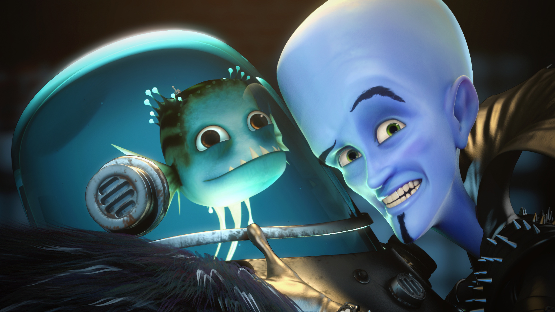 Megamind In-Game Cinematic Image Megamind and Minion.