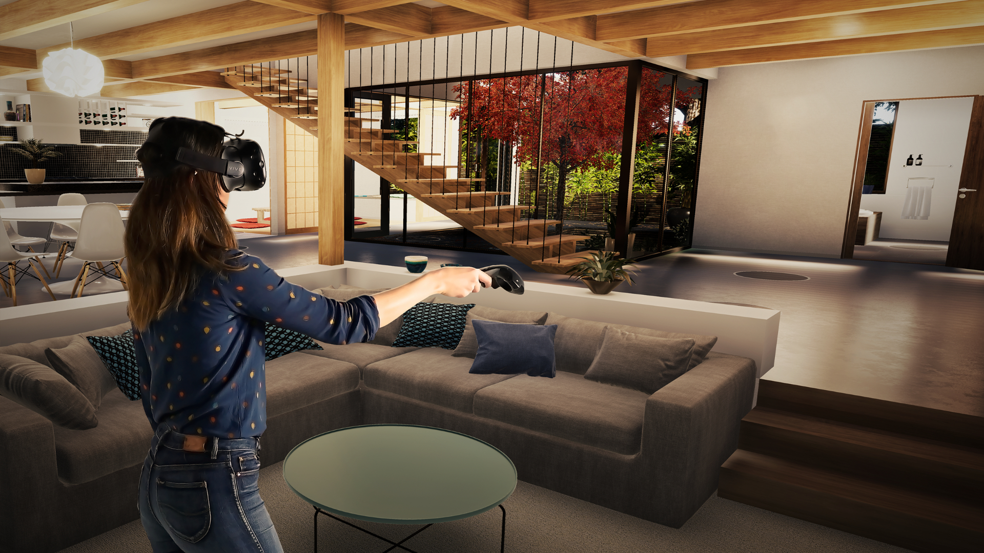 Virtual Showroom VR Living Area Design User Control