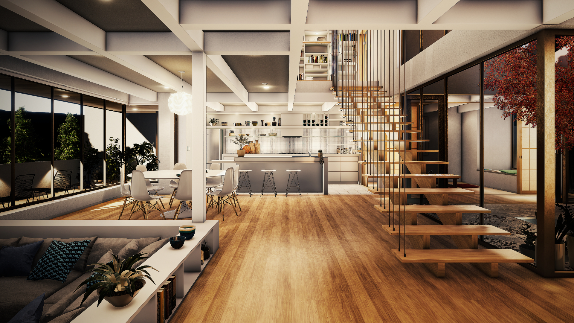 Virtual Showroom VR Living Area Design Timber Floors