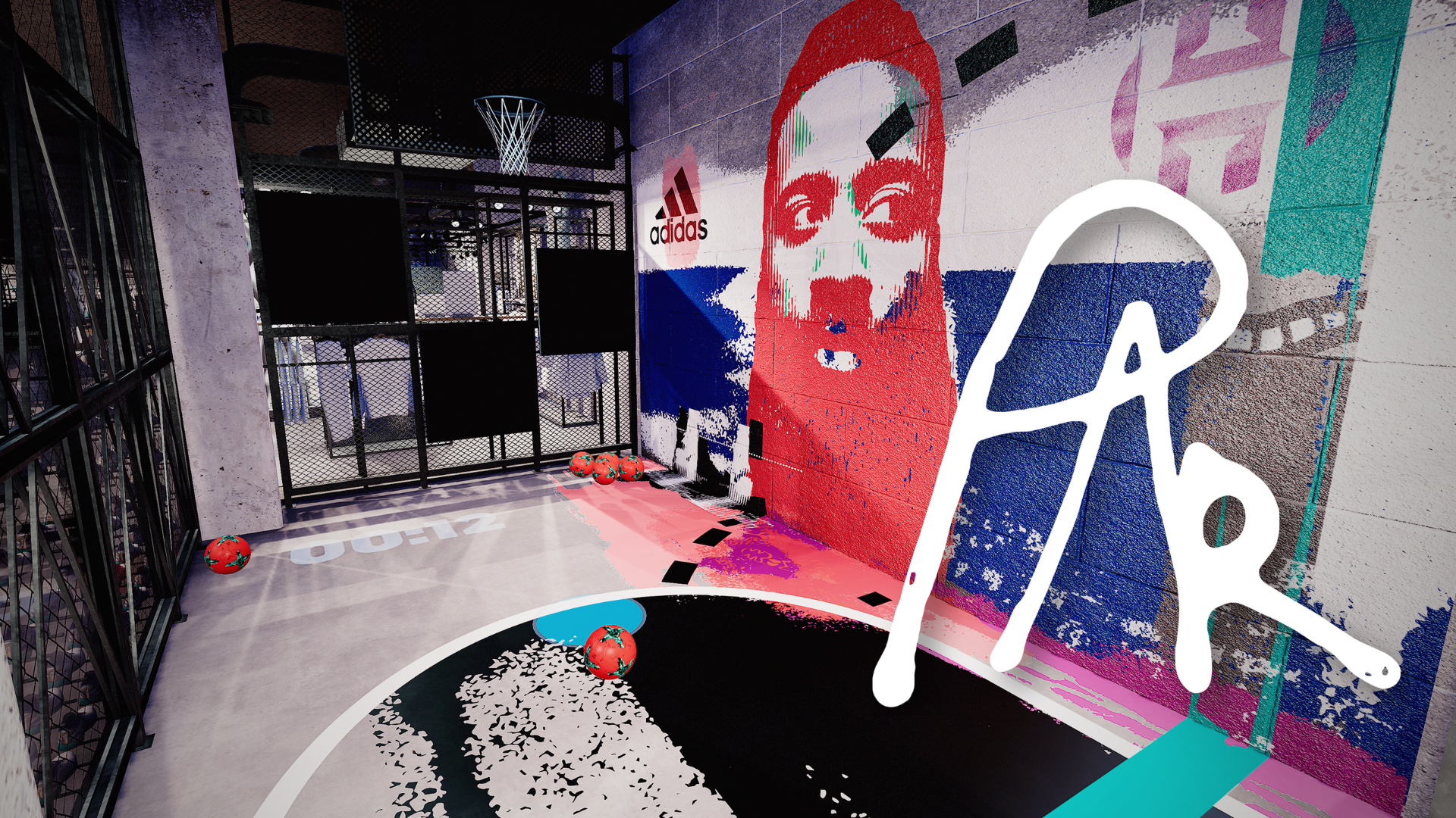 VR Screenshot adidas Paris Basketball Court
