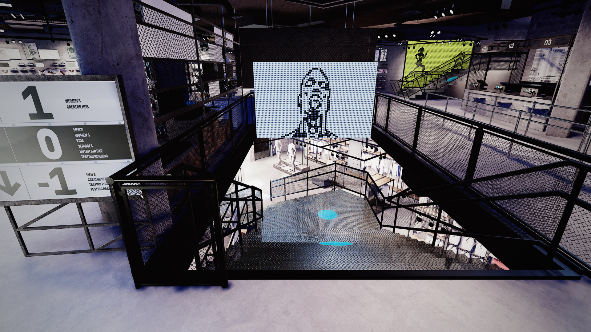 VIRTUAL SHOWROOM adidas Paris Flagship Store ZERO ONE Game Art Outsourcing